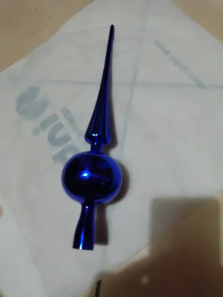 Stella Albero Natale Blu Vetro