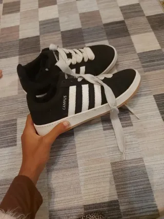 Zapatillas Adidas Campus Negras y Blancas