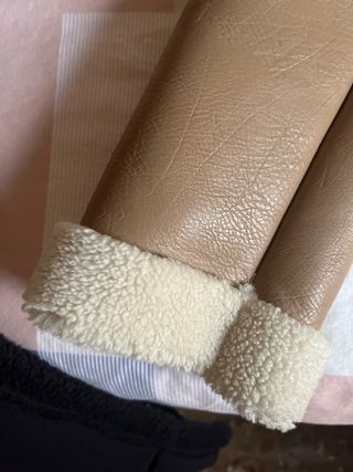 Chaqueta efecto piel forrada M