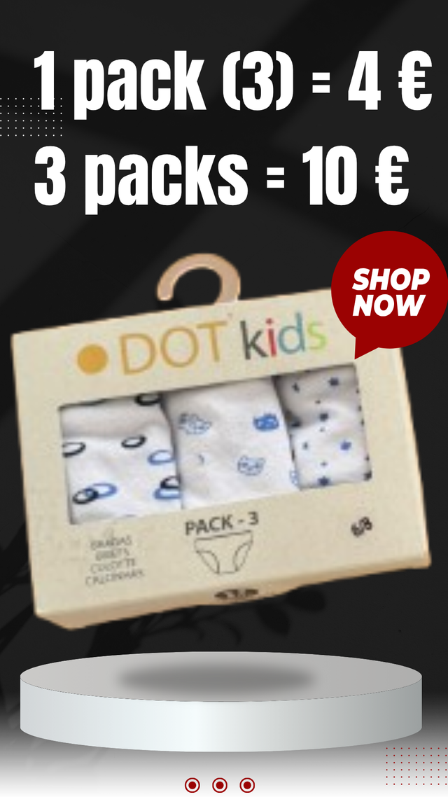 Ropa interior infantil – Pack de 3 slips