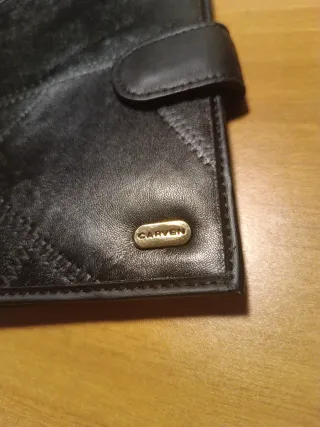 Portafoglio Carven nero, in pelle