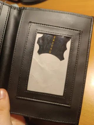 Portafoglio Carven nero, in pelle