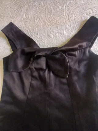 Vestido negro fiesta lazo talla M