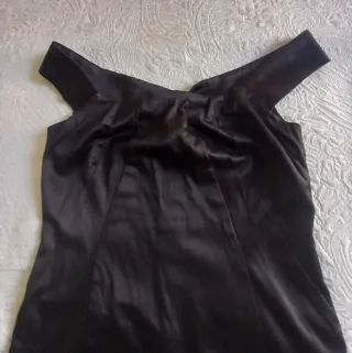 Vestido negro fiesta lazo talla M