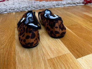 Bailarinas animal print con cremallera