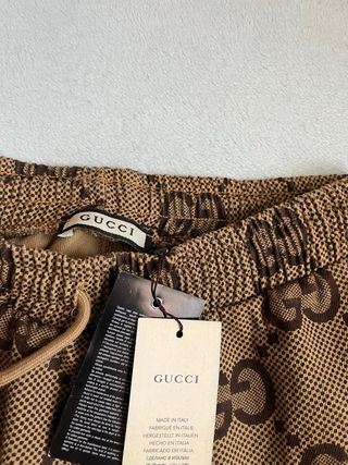 Pantalones Gucci Beige y Marrón GG