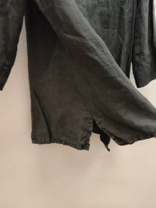 Camicia 100% Lino Nera taglia M/L fresca e comoda