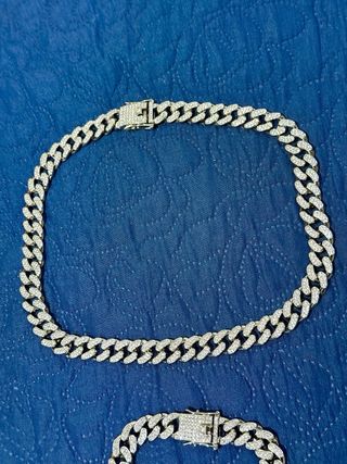 Set Collana + Bracciale Hip Hop Zirconi