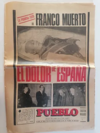 Diario Pueblo Edición Extra 1975 Franco