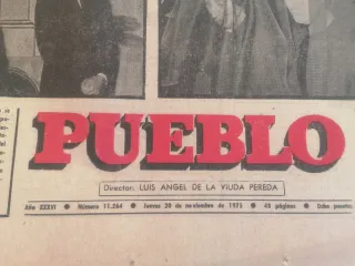Diario Pueblo Edición Extra 1975 Franco