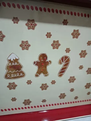 Bandeja Navidad Beige y Rojo Nuevo