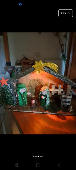Presepe uncinetto artigianale
