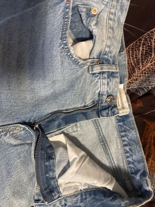 Pantalón vaquero ancho azul