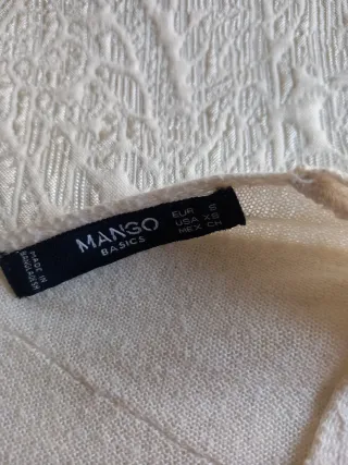 Pantalón gris y suéter blanco Talla M