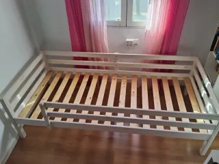 Cama infantil 90 con barrera y cajón inferior