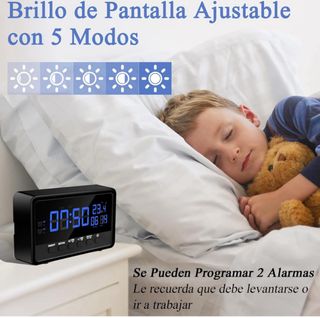 Reloj Despertador Cámara Wifi Grabación 24/7