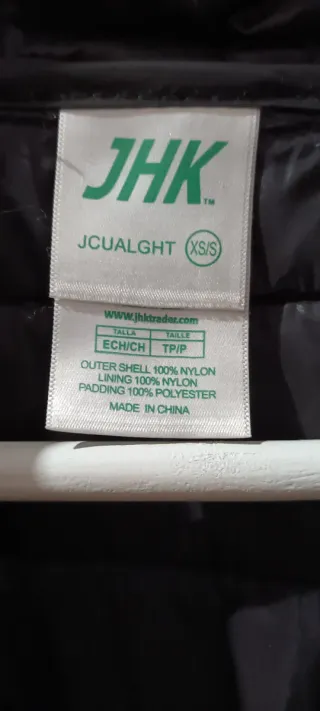 Chaqueta/Plumas fino unisex negro