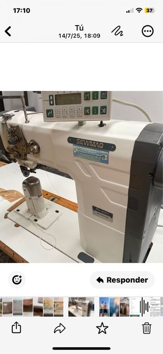Máquina de coser alta de aparar y corta hilos