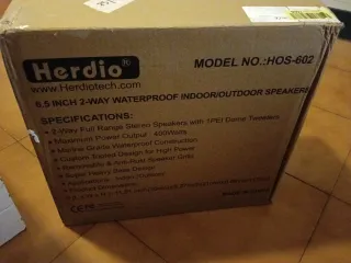 Altavoz Herdio Exterior Bluetooth Blanco