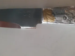 Juego Cubiertos Acero Inox. y Cuero Argentina