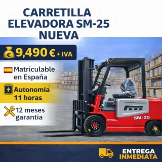 Carretilla Eléctrica 2500 kilos MATRICULABLE