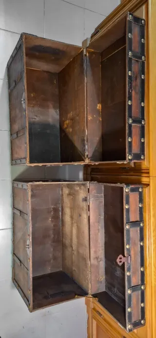 DOS BAÚLES VINTAGE DE MADERA