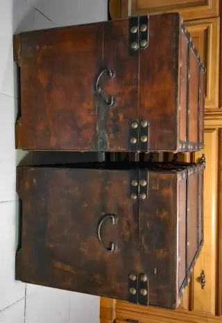 DOS BAÚLES VINTAGE DE MADERA