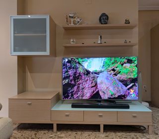 Mueble TV roble chapa natural (como nuevo)