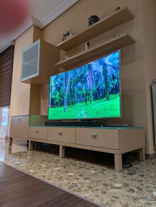 Mueble TV roble chapa natural (como nuevo)