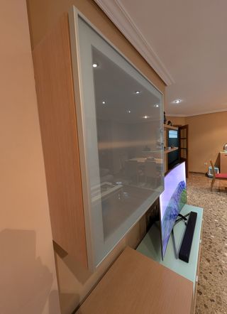 Mueble TV roble chapa natural (como nuevo)