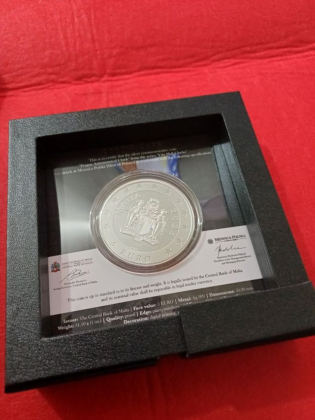 MALTA 2025 - 5€ RELOJ DE PRAGA - SERIE RELOJES