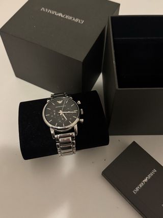 Orologio Emporio Armani Cronografo Nero Argento L