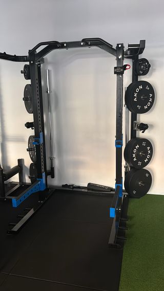 Rack de Fitness Negro y Azul