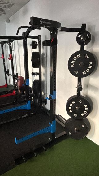 Rack de Fitness Negro y Azul