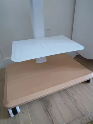 Mueble TV trípode, con estantes.