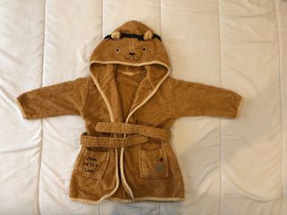 Albornoz infantil con capucha de leon, 2 años