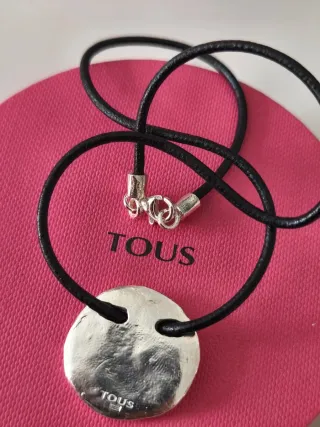Colgante Duna Tous Plata y Piel Negro