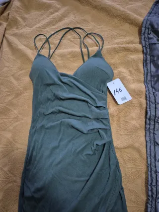 Vestido verde tirantes talla única