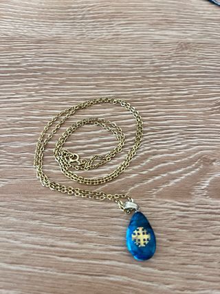 Collar azul Cruz de Jerusalén