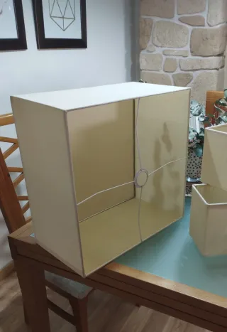 Pantalla de lámpara de lino beige