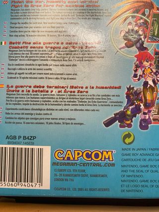 Lote Cajas Megaman Zero 3 y 4 GBA originales