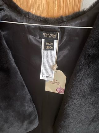 Chaleco pelo negro talla única