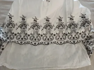 Vestido de fiesta halter blanco y negro