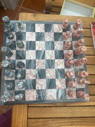 Tablero de ajedrez de mármol