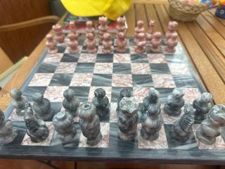 Tablero de ajedrez de mármol