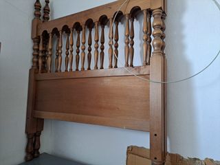 2 Cabeceros madera cama 90