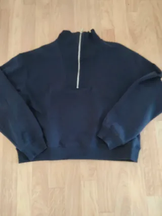 Sudadera marino con cremallera