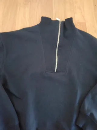 Sudadera marino con cremallera