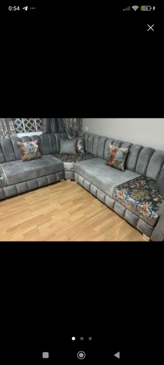 Sofá modular gris personalizado