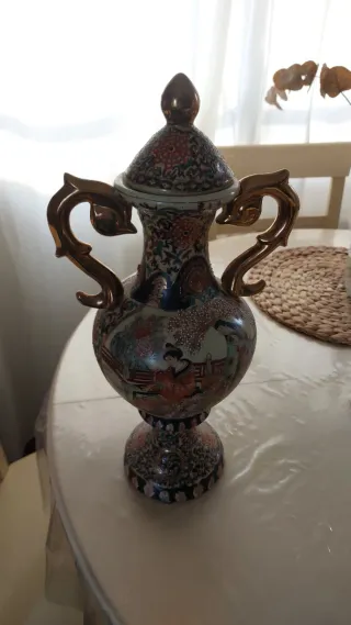 Jarrón estilo japonés multicolor